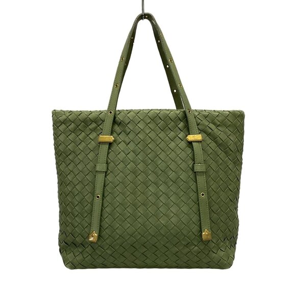 BOTTEGA VENETA Intrecciato 162937 Green Leather - Tote Bag - Picture 1 of 16